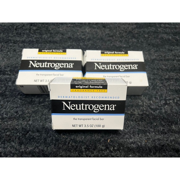 Pack Of 3 - Neutrogena Transparent Face Cleansing Bar - 3.5oz. - Picture 1 of 2
